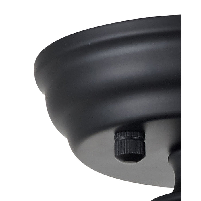 Nelson Lighting NLK16039 Tabion 1 Light Flush Ceiling Light Matt Black Clear