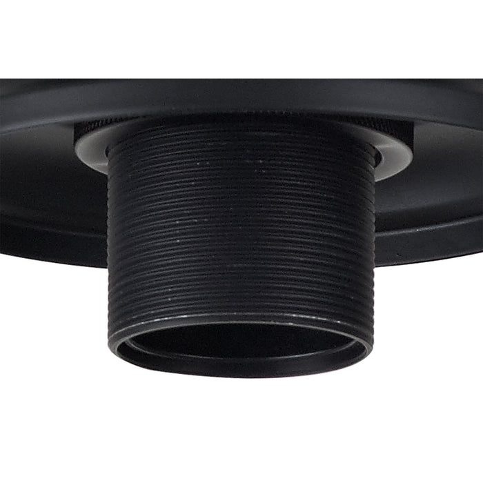 Nelson Lighting NLK16039 Tabion 1 Light Flush Ceiling Light Matt Black Clear