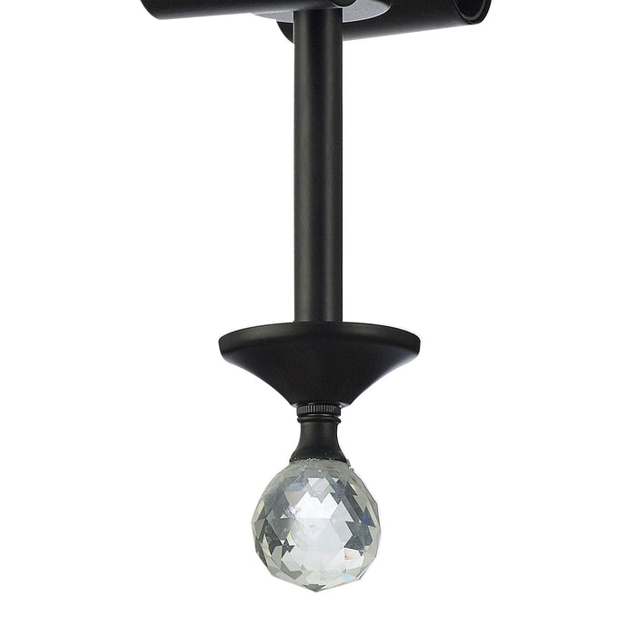 Nelson Lighting NLK16169 Tabion 2 Light Ceiling Light Matt Black Amber