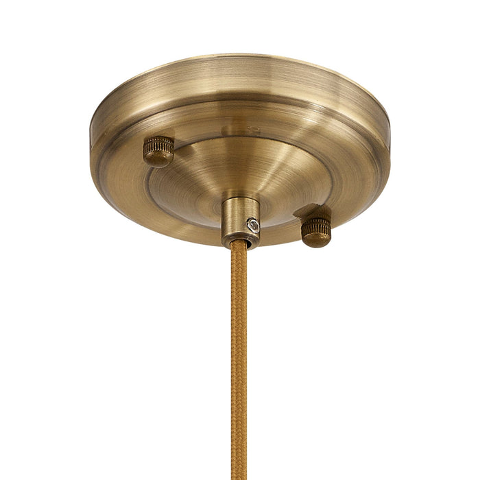 Nelson Lighting NL89269 Wady 1 Light Pendant Antique Brass Golden Brown