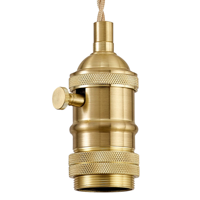 Nelson Lighting NL89289 Wady 1 Light Pendant Brass Beige