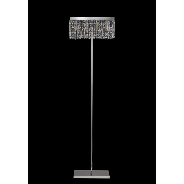 Nelson Lighting NL87699 Zian 4 Light Floor Lamp Polished Chrome Crystal