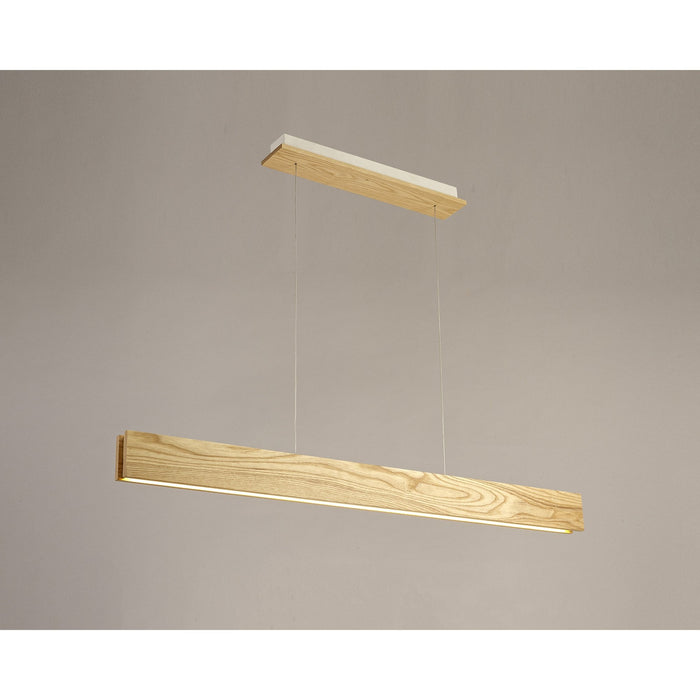 Nelson Lighting NL71879 Aline Pendant LED Medium Oak/Matt White