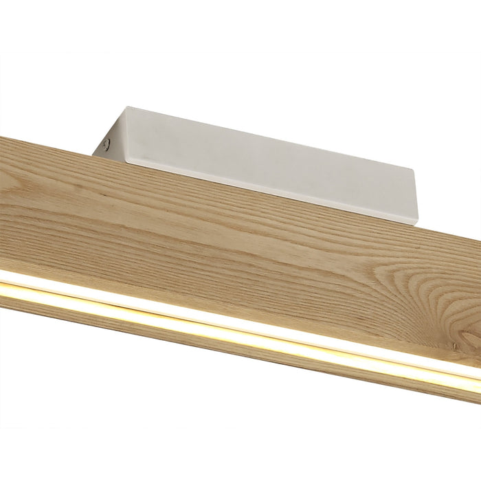 Nelson Lighting NL71889 Aline Ceiling Light LED Medium Oak/Matt White