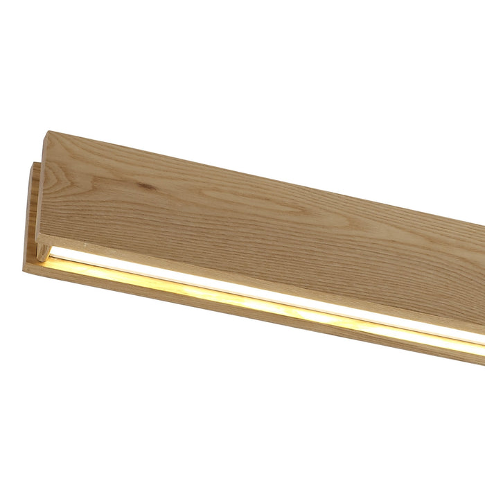 Nelson Lighting NL71889 Aline Ceiling Light LED Medium Oak/Matt White