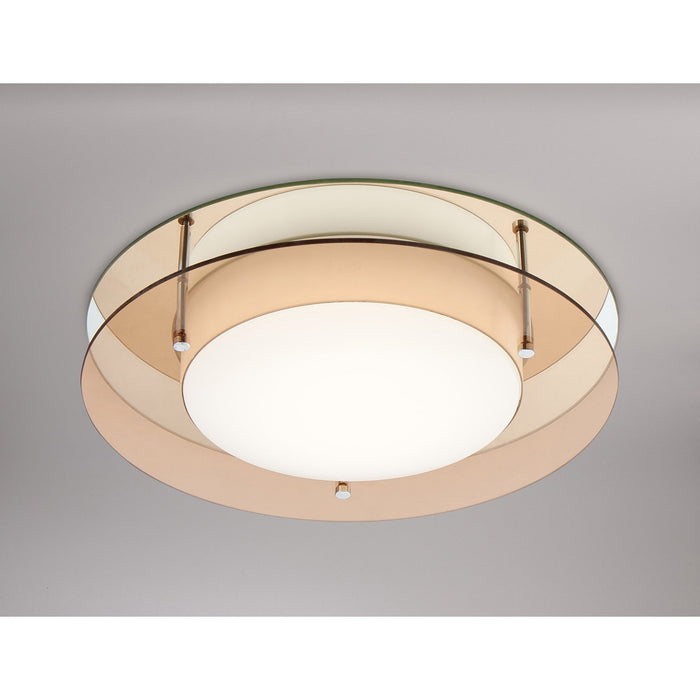 Nelson Lighting NL70489 Bart Bathroom Ceiling Light LED Amber/Mirror