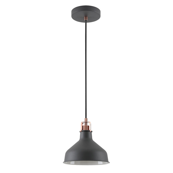 Nelson Lighting NL70139 Barnie Small Pendant Sand Black/Copper/White