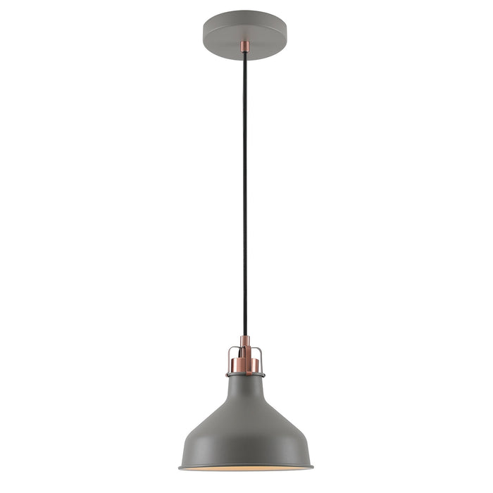 Nelson Lighting NL70149 Barnie Small Pendant Sand Grey/Copper/White