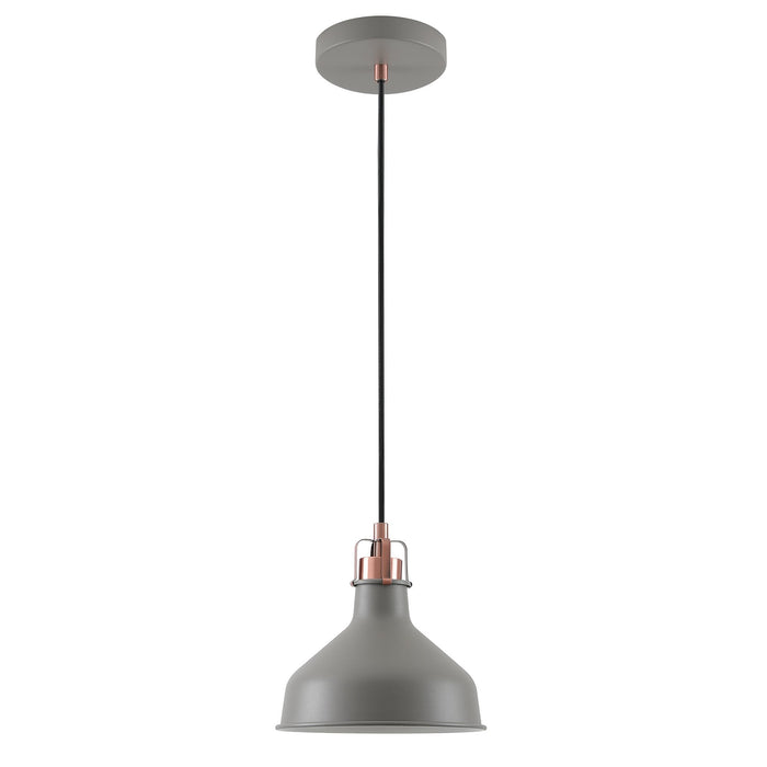 Nelson Lighting NL70149 Barnie Small Pendant Sand Grey/Copper/White