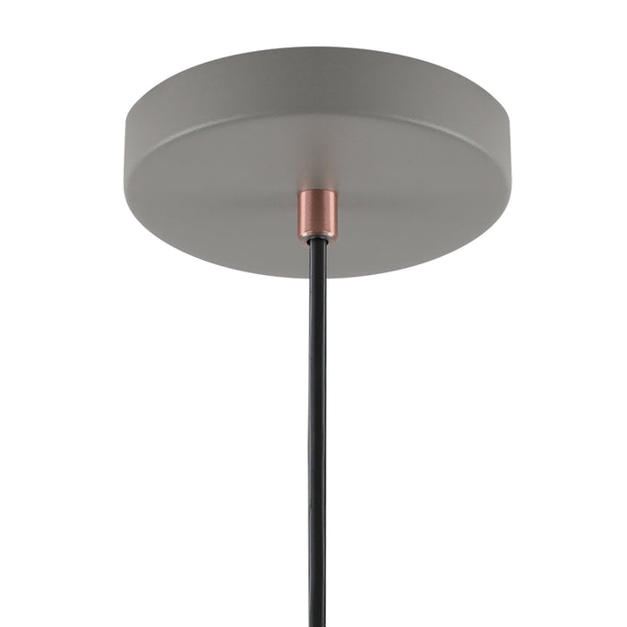 Nelson Lighting NL70149 Barnie Small Pendant Sand Grey/Copper/White