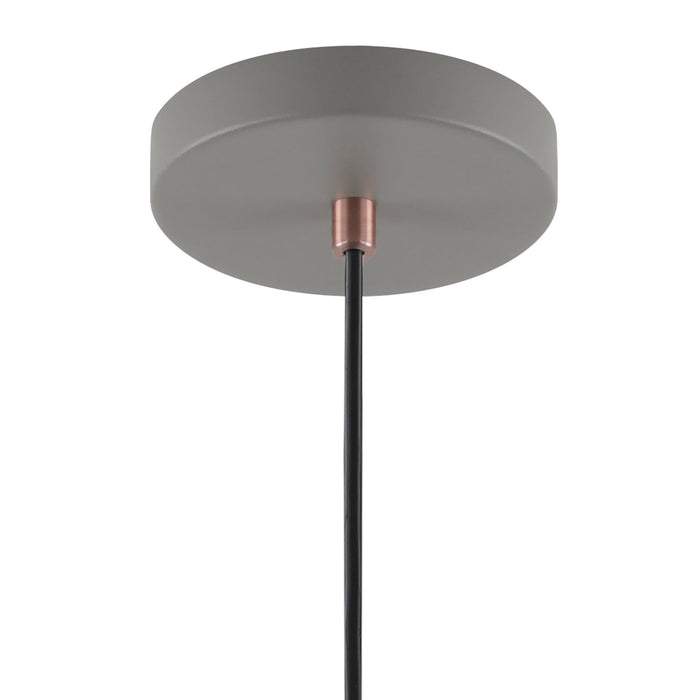 Nelson Lighting NL70179 Barnie Medium Pendant Sand Grey/Copper/White