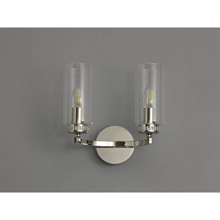 Nelson Lighting NL73139 Darling Wall Lamp Switched 2 Light Polished Nickel