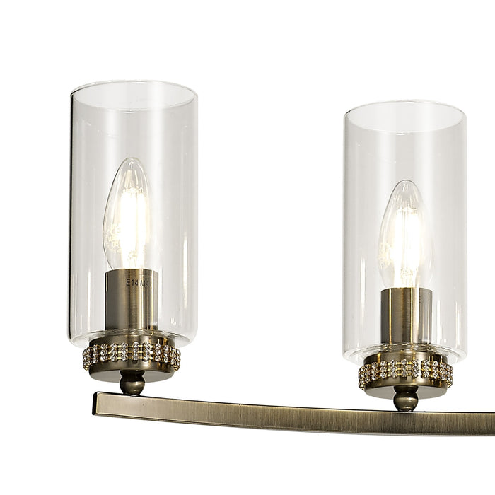 Nelson Lighting NL73279 Darling Pendant/Semi Ceiling 6 Light Antique Brass