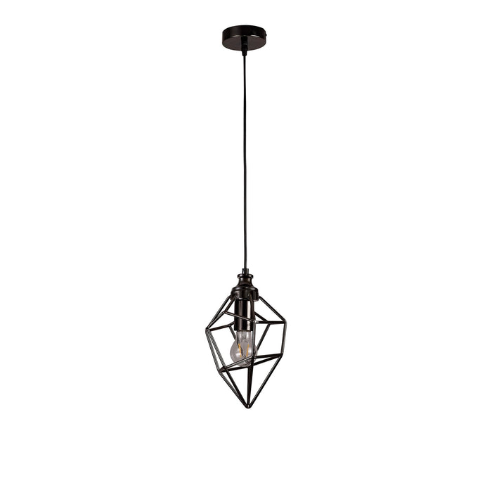 Nelson Lighting NL71389 Davie Small Pendant 1 Light Black Nickel