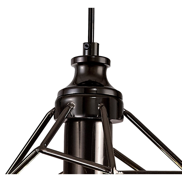 Nelson Lighting NL71389 Davie Small Pendant 1 Light Black Nickel