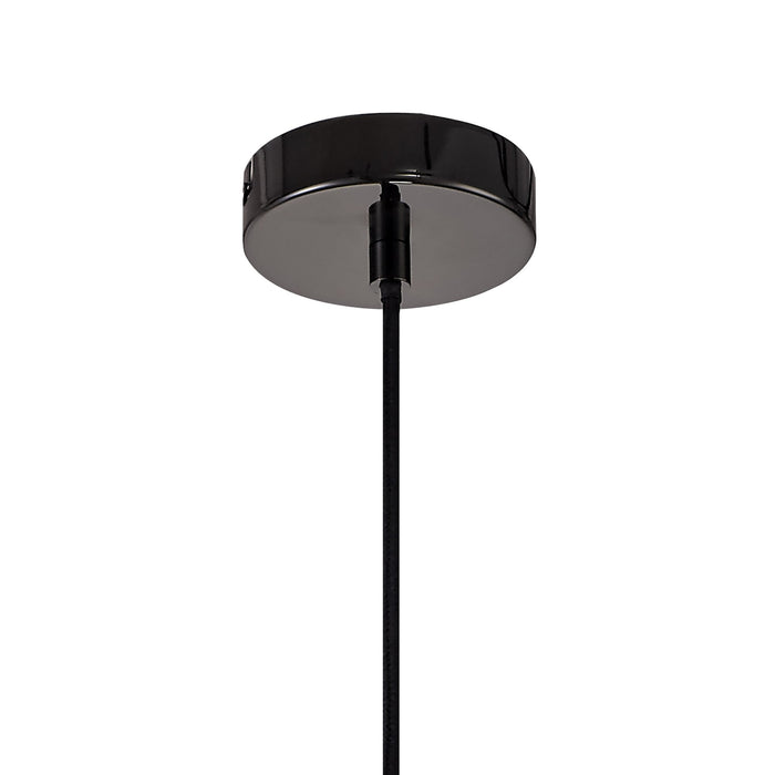 Nelson Lighting NL71599 Davie Medium Pendant 1 Light Black Nickel