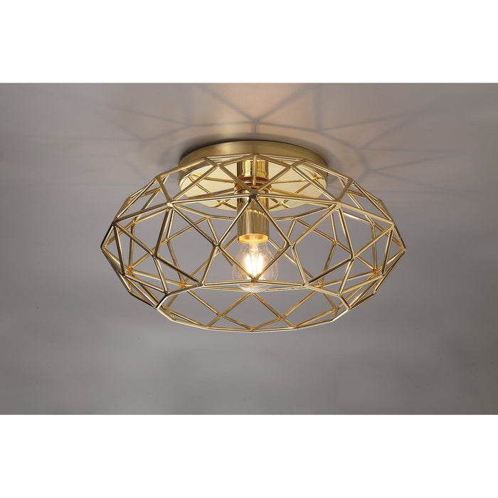 Nelson Lighting NL71939 Eva Flush Ceiling 1 Light Polished Brass