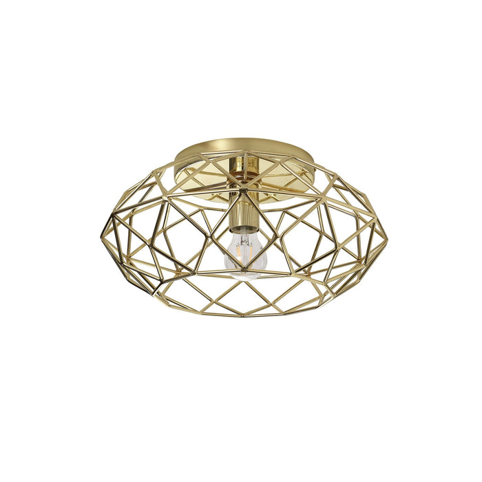 Nelson Lighting NL71939 Eva Flush Ceiling 1 Light Polished Brass