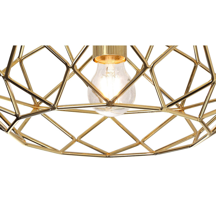 Nelson Lighting NL71939 Eva Flush Ceiling 1 Light Polished Brass