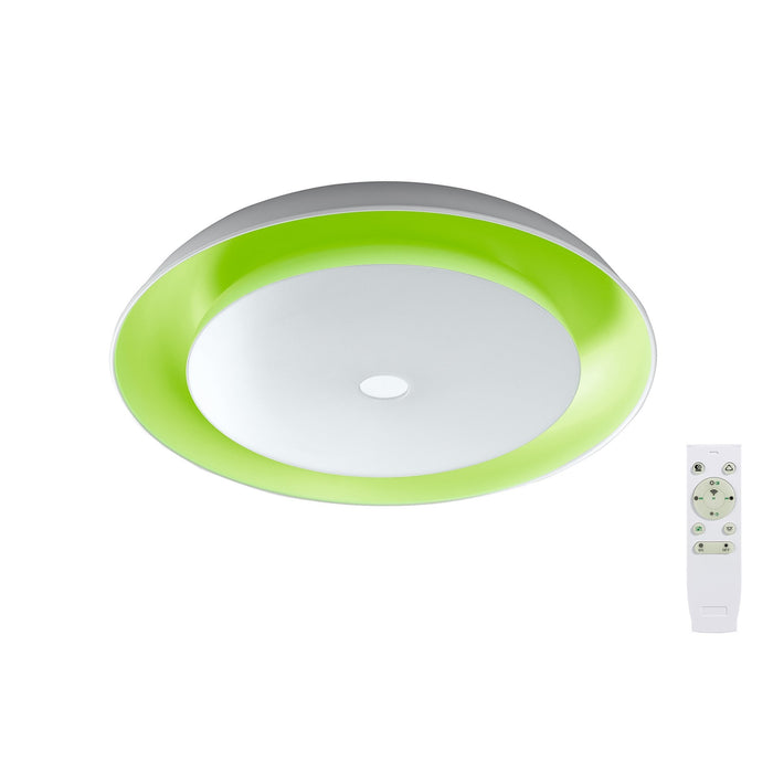 Nelson Lighting NL70909 Fabio Ceiling Light LED RGB Tuneable White Built In Speaker Bluetooth Connection/Remote Control/App Control