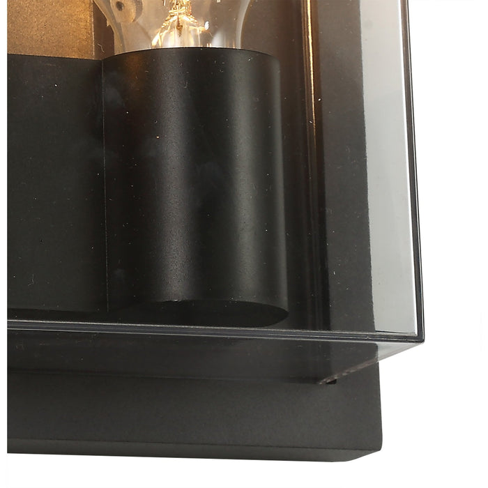 Nelson Lighting NL77839 Abb Outdoor Wall Lamp 2 Light Anthracite/Clear PC