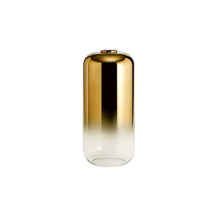 Nelson Lighting NL77939 Acme 16cm Cylinder Glass Brass Gold/Clear