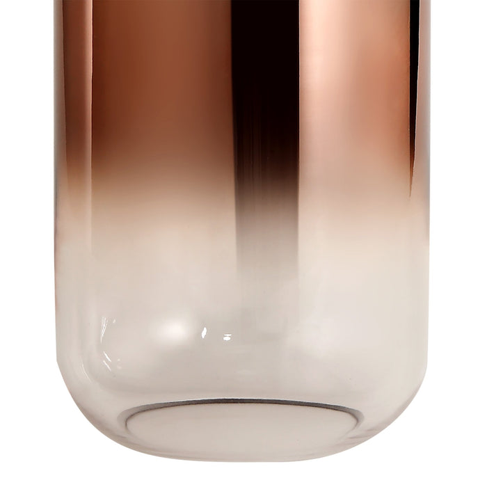 Nelson Lighting NL77959 Acme 16cm Cylinder Glass Copper/Clear