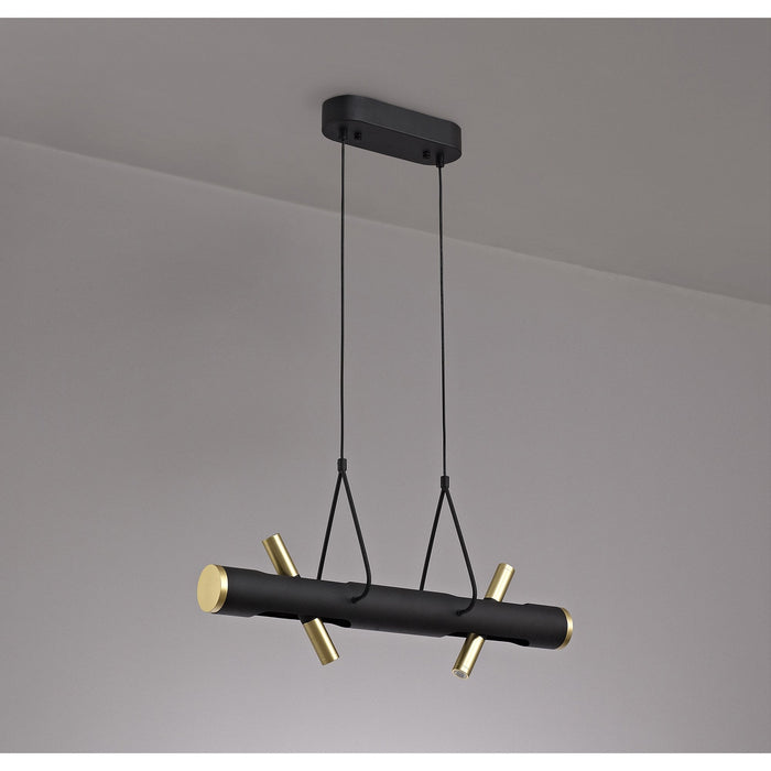 Nelson Lighting NL76709 Acoza Pendant LED Sand Black/Gold