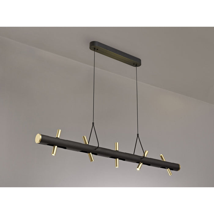 Nelson Lighting NL76719 Acoza Pendant LED Sand Black/Gold