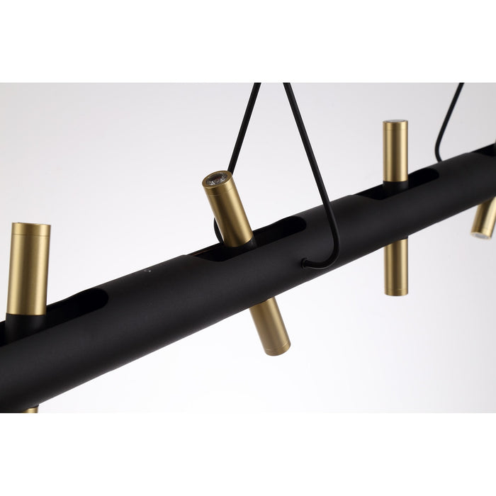 Nelson Lighting NL76719 Acoza Pendant LED Sand Black/Gold