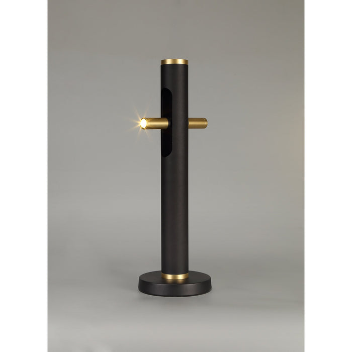 Nelson Lighting NL76739 Acoza Table Lamp LED Sand Black/Gold