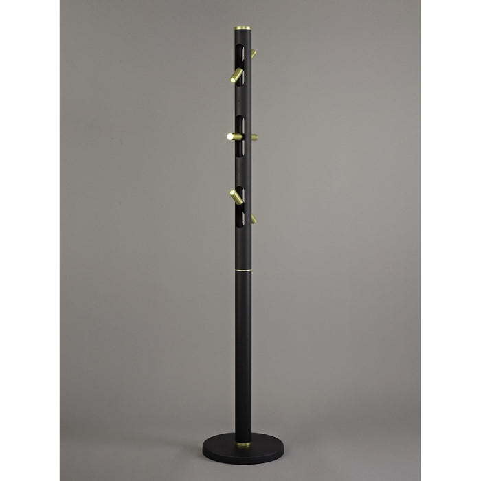 Nelson Lighting NL76749 Acoza Floor Lamp LED Sand Black/Gold