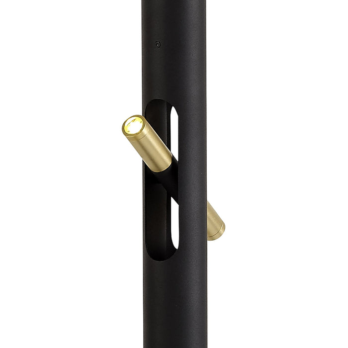 Nelson Lighting NL76749 Acoza Floor Lamp LED Sand Black/Gold