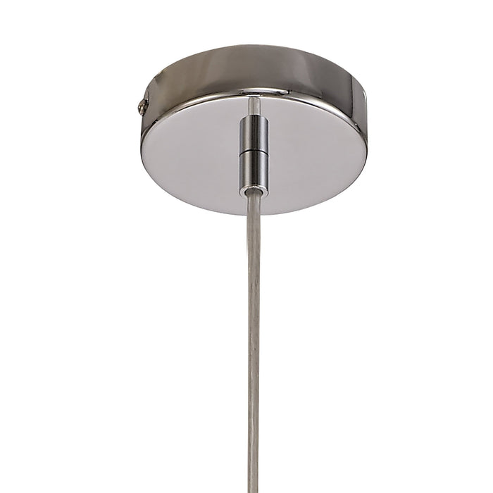 Nelson Lighting NL74079 Amo Single Pendant Satin Nickel/Polished Chrome