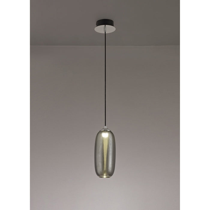 Nelson Lighting NL74349 Barter Pendant LED Smoked/Black