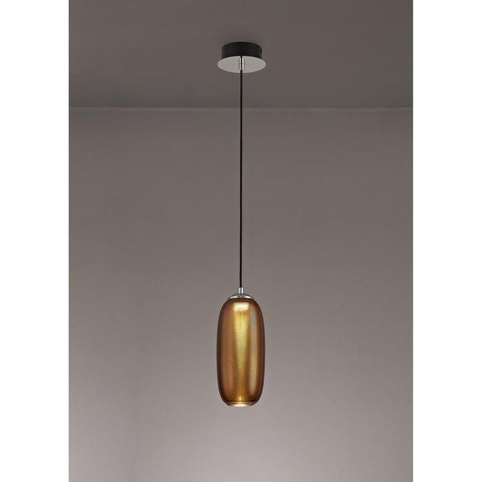 Nelson Lighting NL74359 Barter Pendant LED Copper/Black