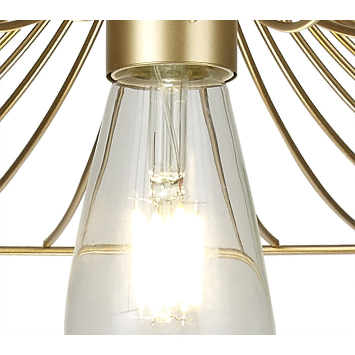 Nelson Lighting NL83789 Belgium Shallow Pendant Painted Gold