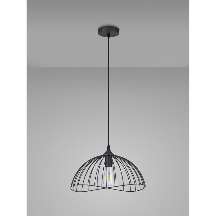 Nelson Lighting NL83799 Belgium Dome Pendant Graphite