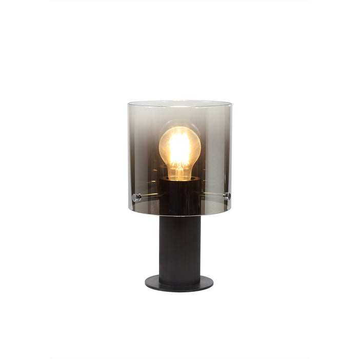 Nelson Lighting NL75949 Blade Table Lamp 1 Light Table Lamp Black/Smoke Fade Glass