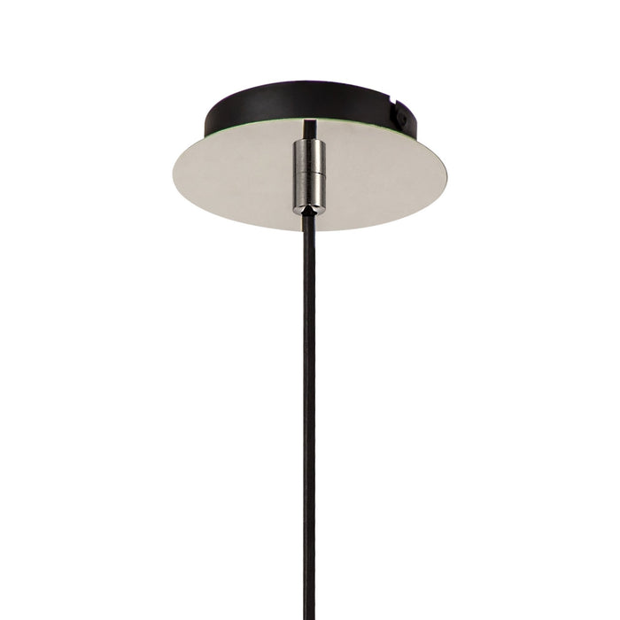 Nelson Lighting NL84889 Blade Slim Single Pendant Adjustable Black/Smoke Fade Glass