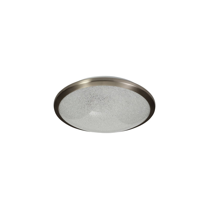 Nelson Lighting NL77509 Blat Bathroom Ceiling Light LED Satin Nickel/Crystaline