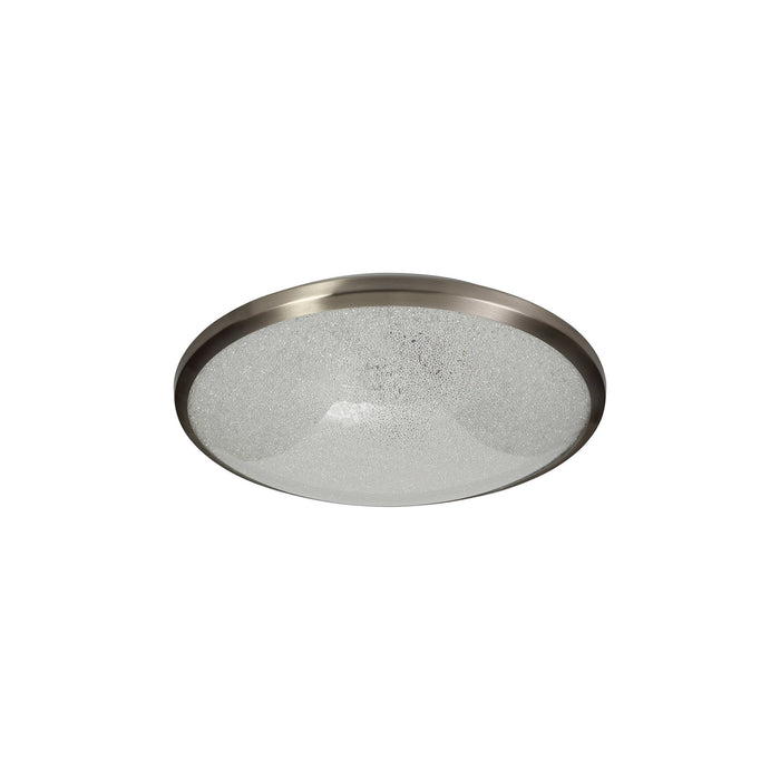 Nelson Lighting NL77519 Blat Bathroom Ceiling Light LED Satin Nickel/Crystaline