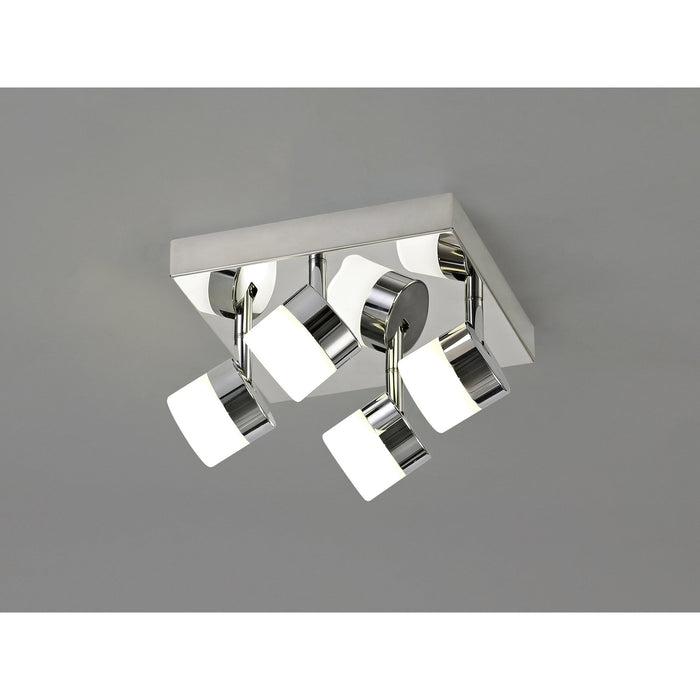 Nelson Lighting NL77429 Bovan Bathroom 4 Light Ceiling LED Polished Chrome (S)