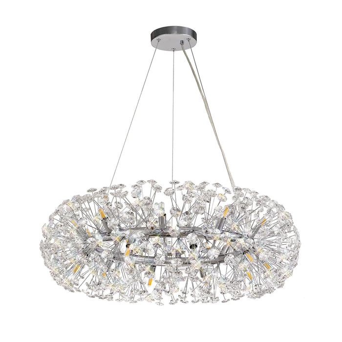 Nelson Lighting NL73959 Brussels Pendant 20 Light Polished Chrome/Crystal