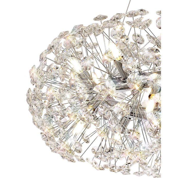 Nelson Lighting NL73959 Brussels Pendant 20 Light Polished Chrome/Crystal