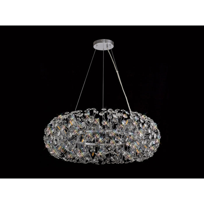 Nelson Lighting NL73959 Brussels Pendant 20 Light Polished Chrome/Crystal