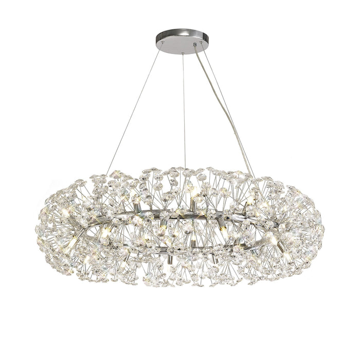 Nelson Lighting NL73969 Brussels Pendant 26 Light Polished Chrome/Crystal