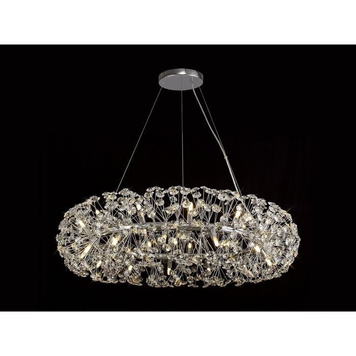 Nelson Lighting NL73969 Brussels Pendant 26 Light Polished Chrome/Crystal