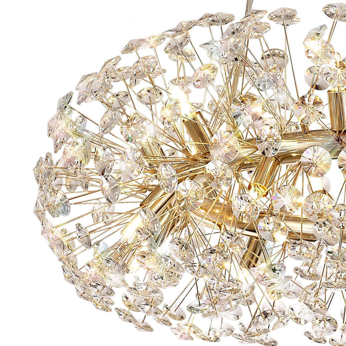 Nelson Lighting NL73989 Brussels Pendant 20 Light French Gold/Crystal