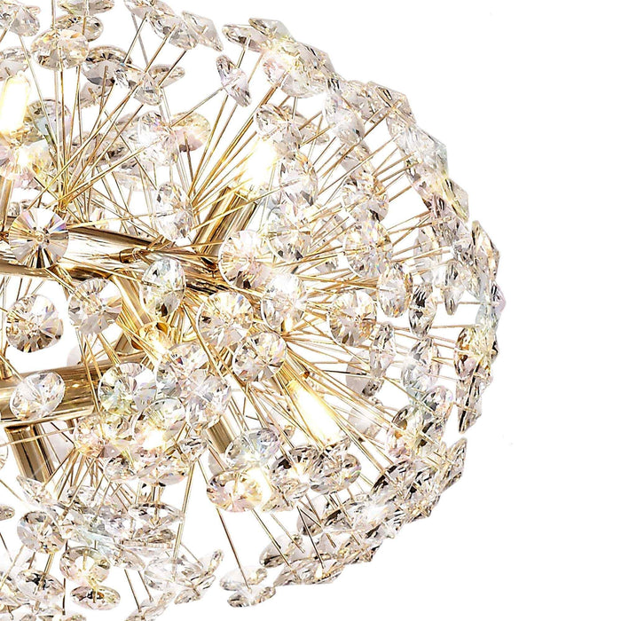 Nelson Lighting NL73989 Brussels Pendant 20 Light French Gold/Crystal